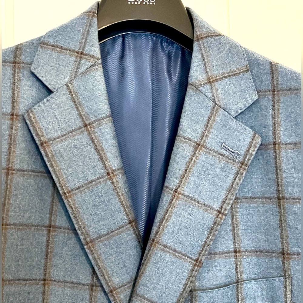 Gorgeous teal & Brown blazer